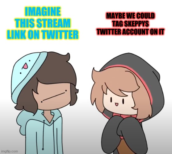 This wont happen, will it? |  IMAGINE THIS STREAM LINK ON TWITTER; MAYBE WE COULD TAG SKEPPYS TWITTER ACCOUNT ON IT | image tagged in skeppy bbh | made w/ Imgflip meme maker