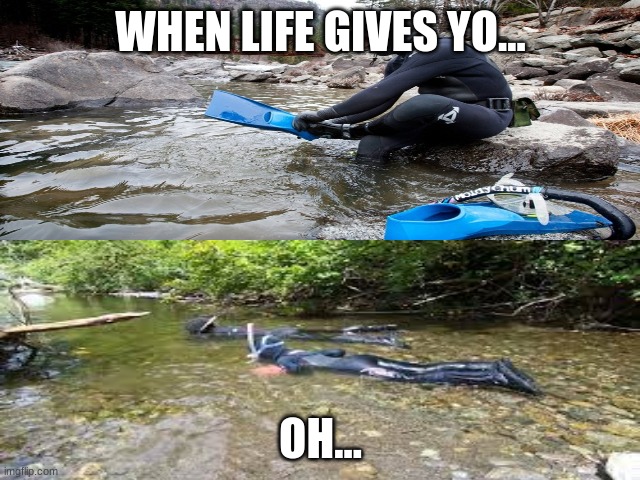 pain | WHEN LIFE GIVES YO... OH... | image tagged in memes,grandma finds the internet | made w/ Imgflip meme maker