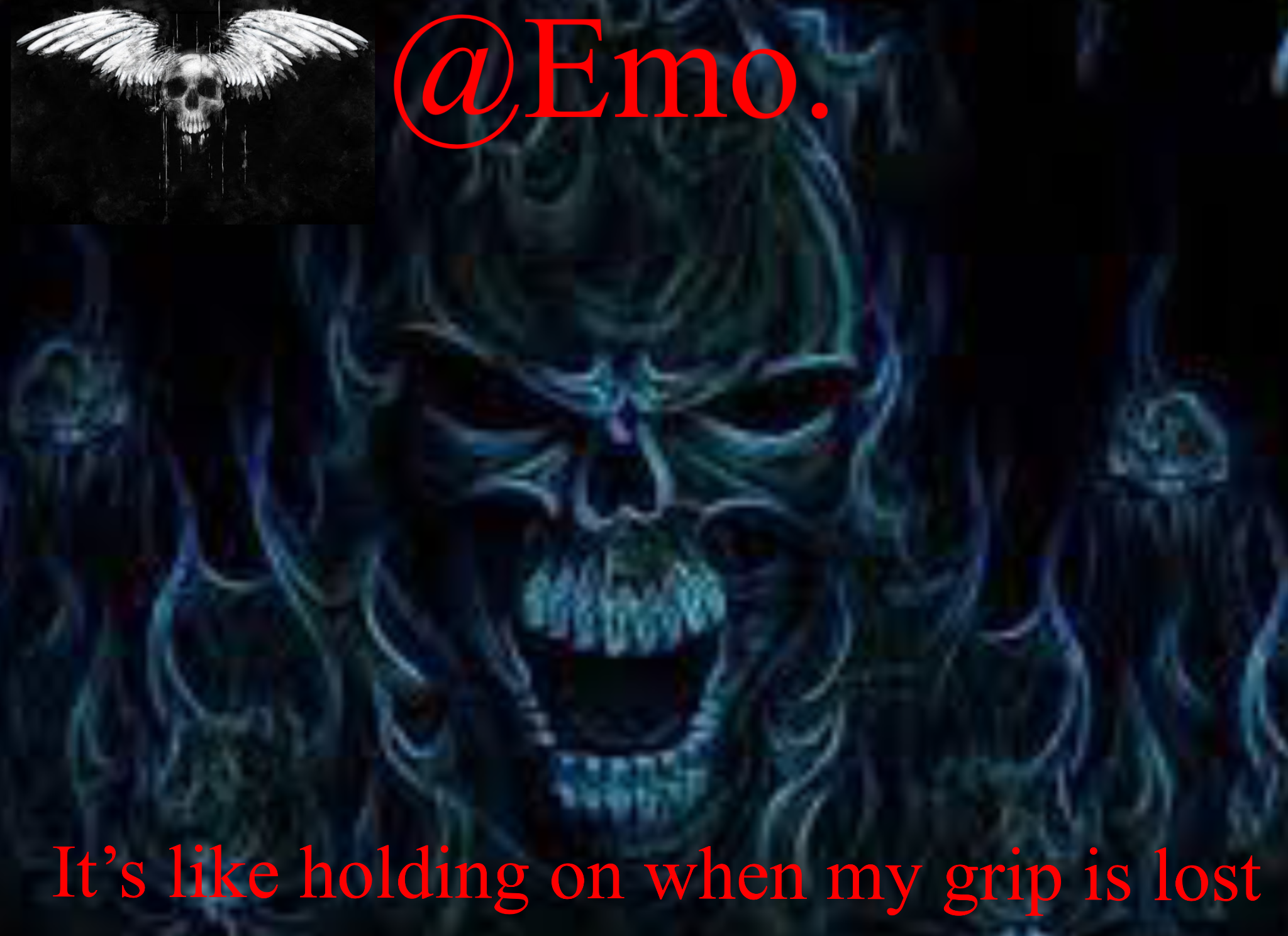Emo skull announcement 2 Blank Meme Template
