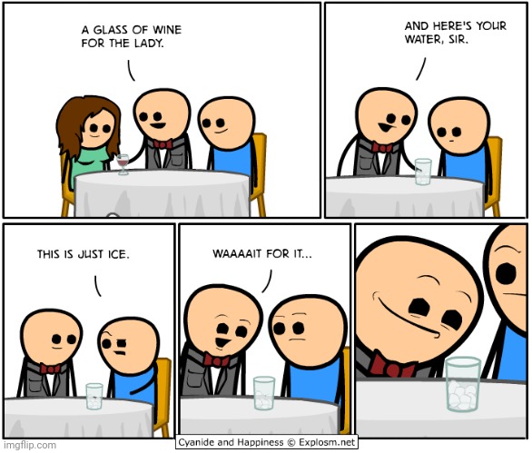 Ice | image tagged in cyanide and happiness,cyanide,comic,comics/cartoons,comics | made w/ Imgflip meme maker