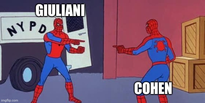 Spider Man Double | GIULIANI COHEN | image tagged in spider man double | made w/ Imgflip meme maker