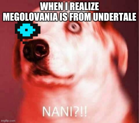 Undertale Memes Are Dope | WHEN I REALIZE MEGOLOVANIA IS FROM UNDERTALE | image tagged in nani | made w/ Imgflip meme maker