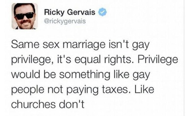 Ricky Gervais same-sex marriage Blank Meme Template