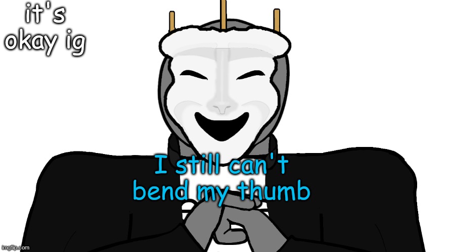 this had a 0.00033% chance of happening to me | it's okay ig; I still can't bend my thumb | image tagged in msmg | made w/ Imgflip meme maker