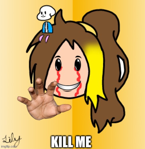 What have I done to poor lily | KILL ME | image tagged in kill me | made w/ Imgflip meme maker