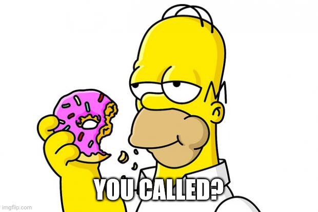 Homer Simpson Donut | YOU CALLED? | image tagged in homer simpson donut | made w/ Imgflip meme maker