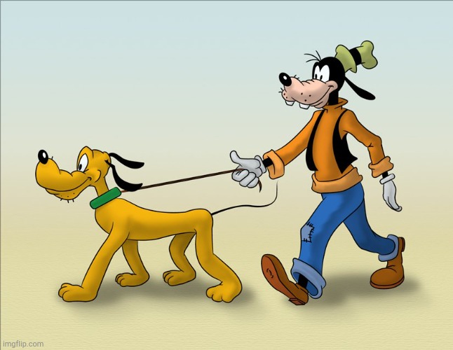 Recursion in a nutshell! | image tagged in goofy pluto,dog,goofy,pluto | made w/ Imgflip meme maker