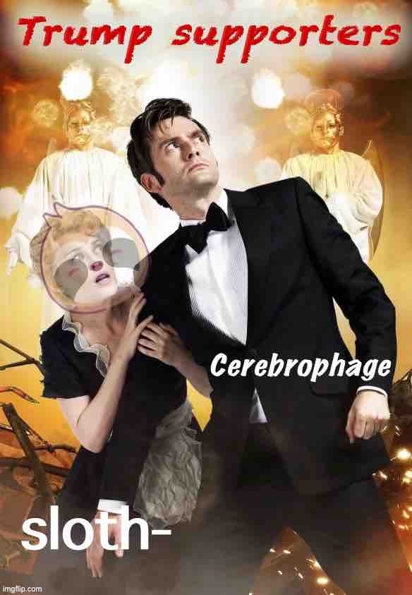 sloth- & Cerebrophage go to battle!! | image tagged in dr who | made w/ Imgflip meme maker