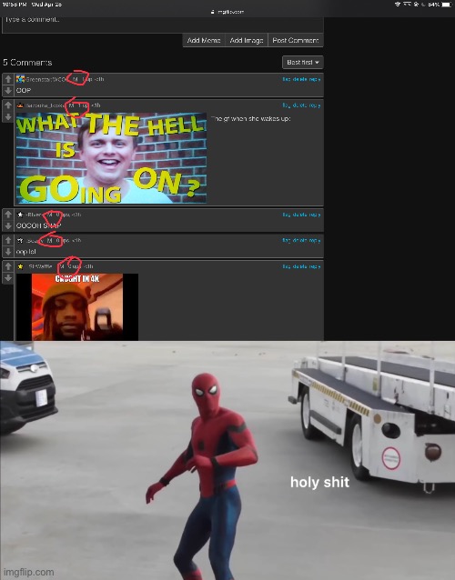 image tagged in holy shit | made w/ Imgflip meme maker