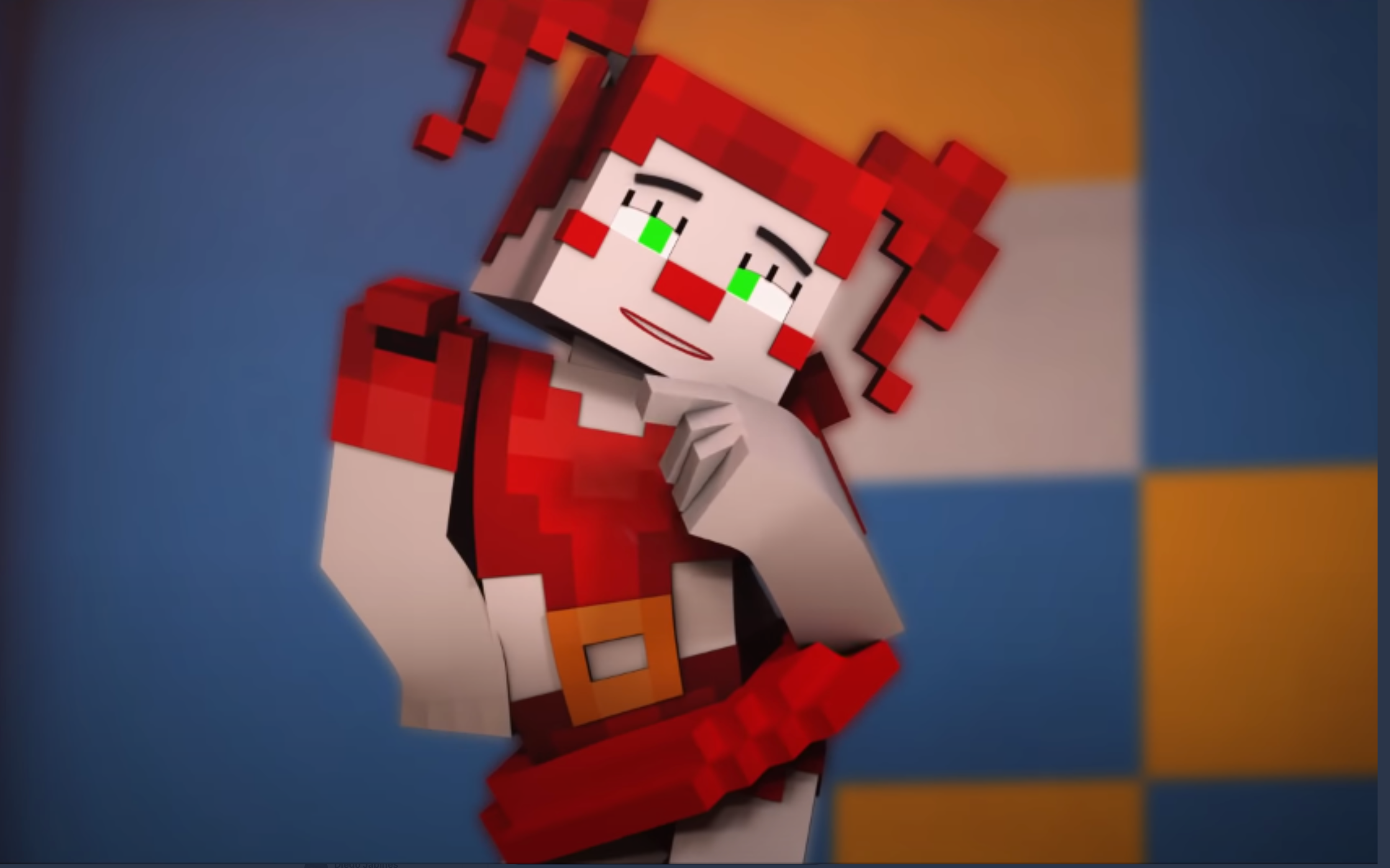 High Quality Minecraft Circus Baby Blank Meme Template