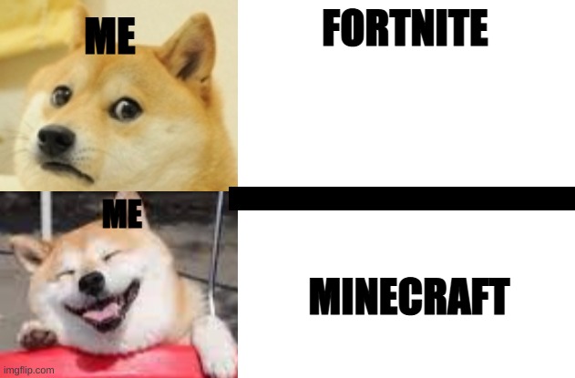 Doggo Hotline Bing | ME; FORTNITE; ME; MINECRAFT | image tagged in doggo hotline bing | made w/ Imgflip meme maker