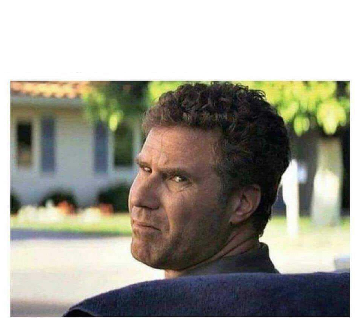 Will Ferrell looking back disgusted Blank Meme Template