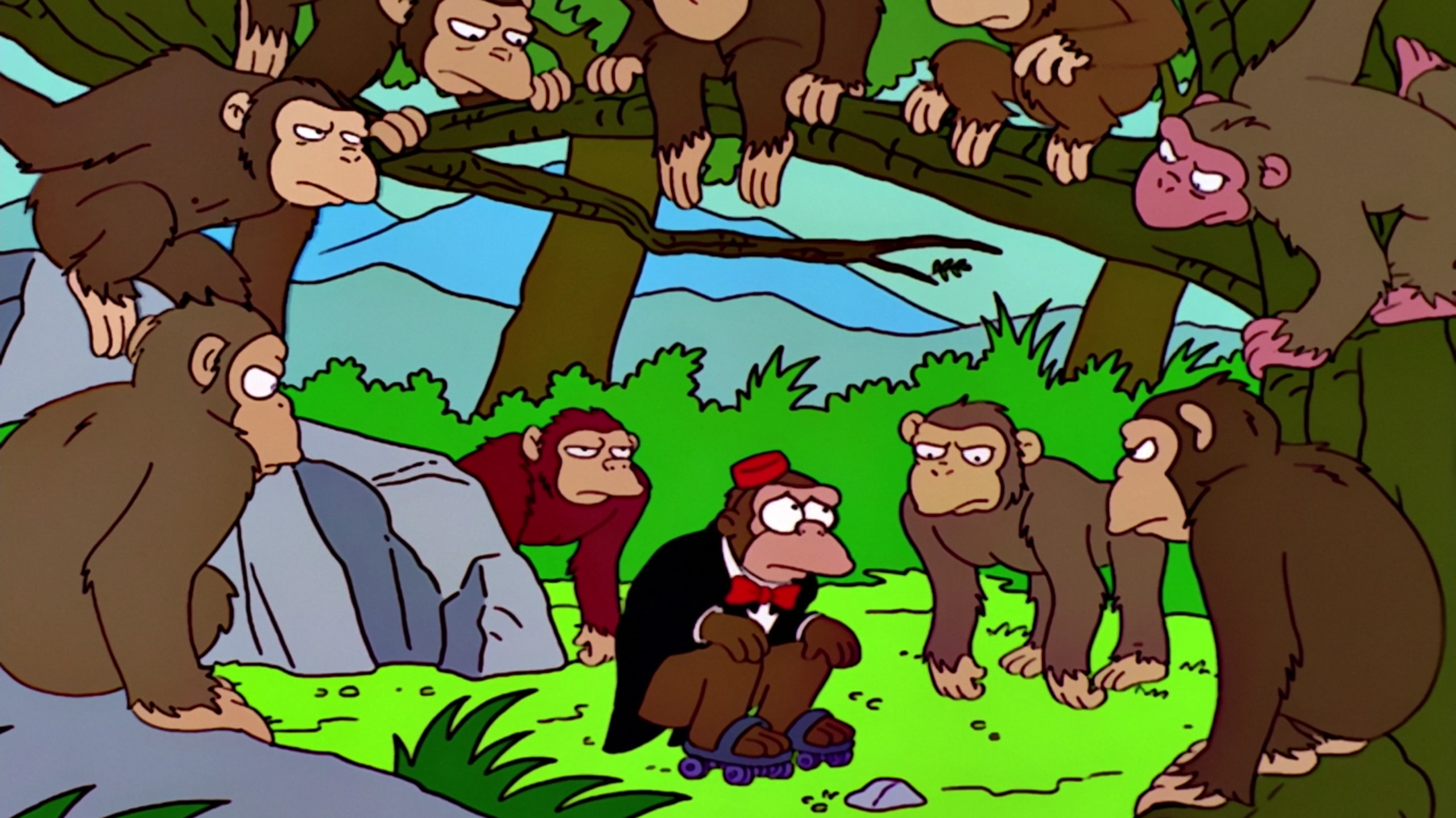Mr Teeny and Monkeys Blank Meme Template