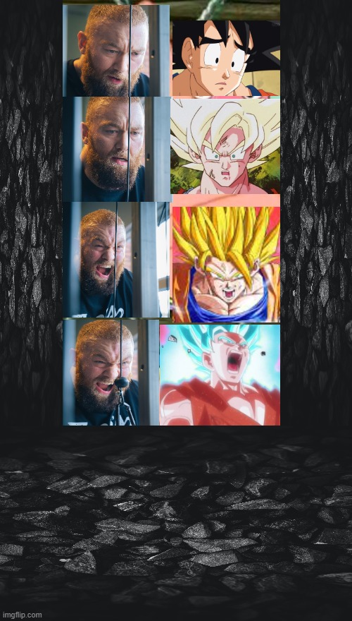 The Mountain Vs Son Goku | image tagged in alternate reality | made w/ Imgflip meme maker