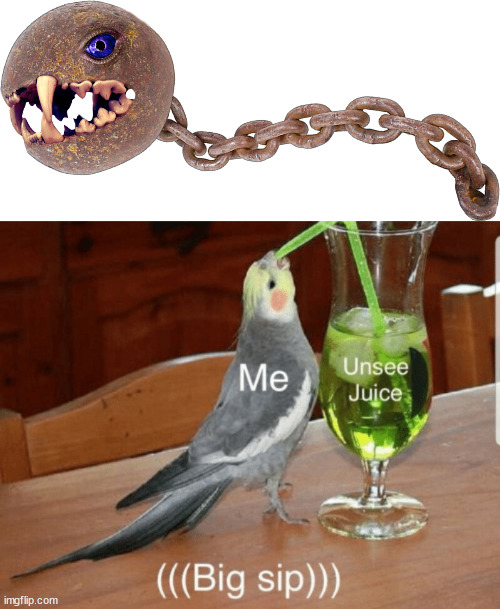 Realistic Chain Chomp | image tagged in unsee juice,chain chomp,mario,nintendo,cursed image | made w/ Imgflip meme maker