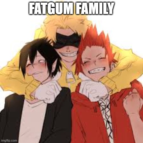 This is one of the best family groups in MHA | FATGUM FAMILY | image tagged in mha,anime | made w/ Imgflip meme maker