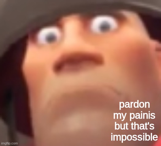 pardon my painis but that's impossible | made w/ Imgflip meme maker