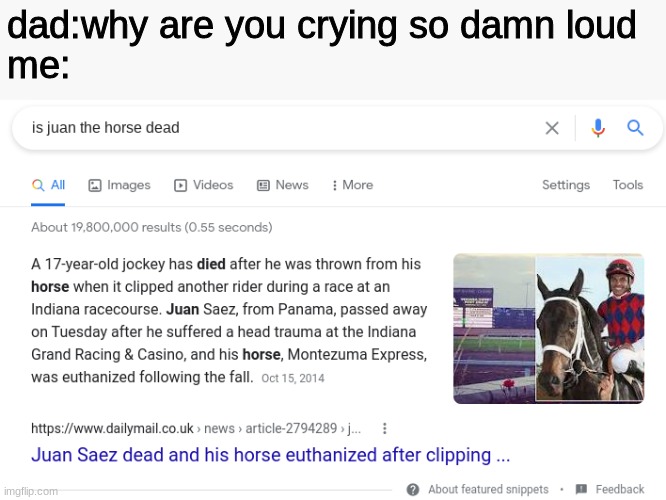 dad:why are you crying so damn loud
me: | made w/ Imgflip meme maker