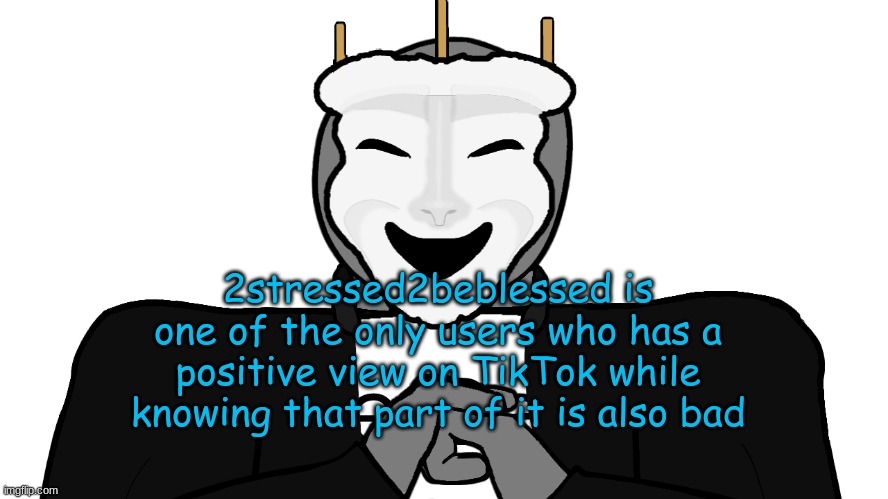 Yes | Follow him | 2stressed2beblessed is one of the only users who has a positive view on TikTok while knowing that part of it is also bad | image tagged in msmg | made w/ Imgflip meme maker