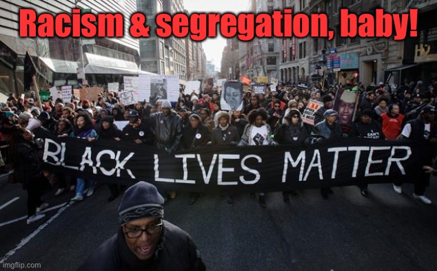 Black lives matter | Racism & segregation, baby! | image tagged in black lives matter | made w/ Imgflip meme maker
