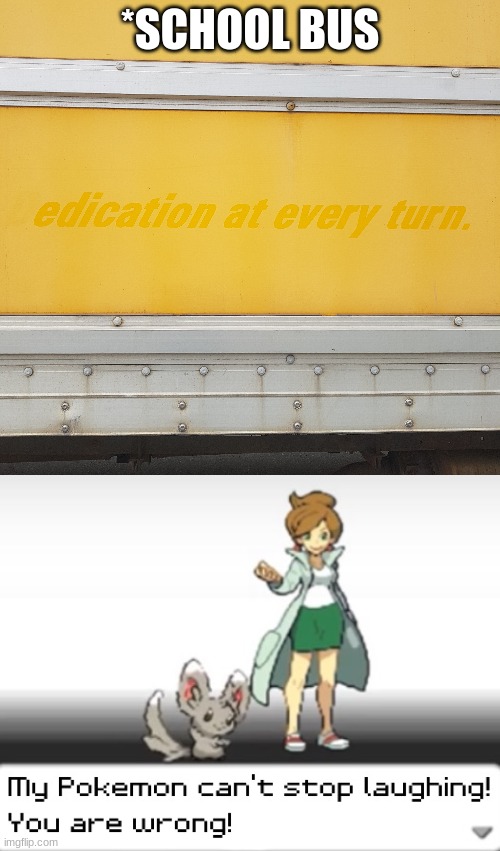 you sure | *SCHOOL BUS | image tagged in my pokemon can't stop laughing you are wrong | made w/ Imgflip meme maker