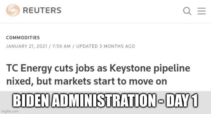 BIDEN ADMINISTRATION - DAY 1 | made w/ Imgflip meme maker