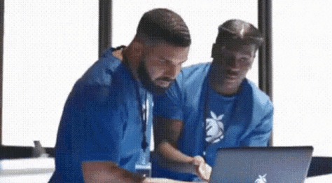 High Quality Drake helping Lil Yachty Blank Meme Template