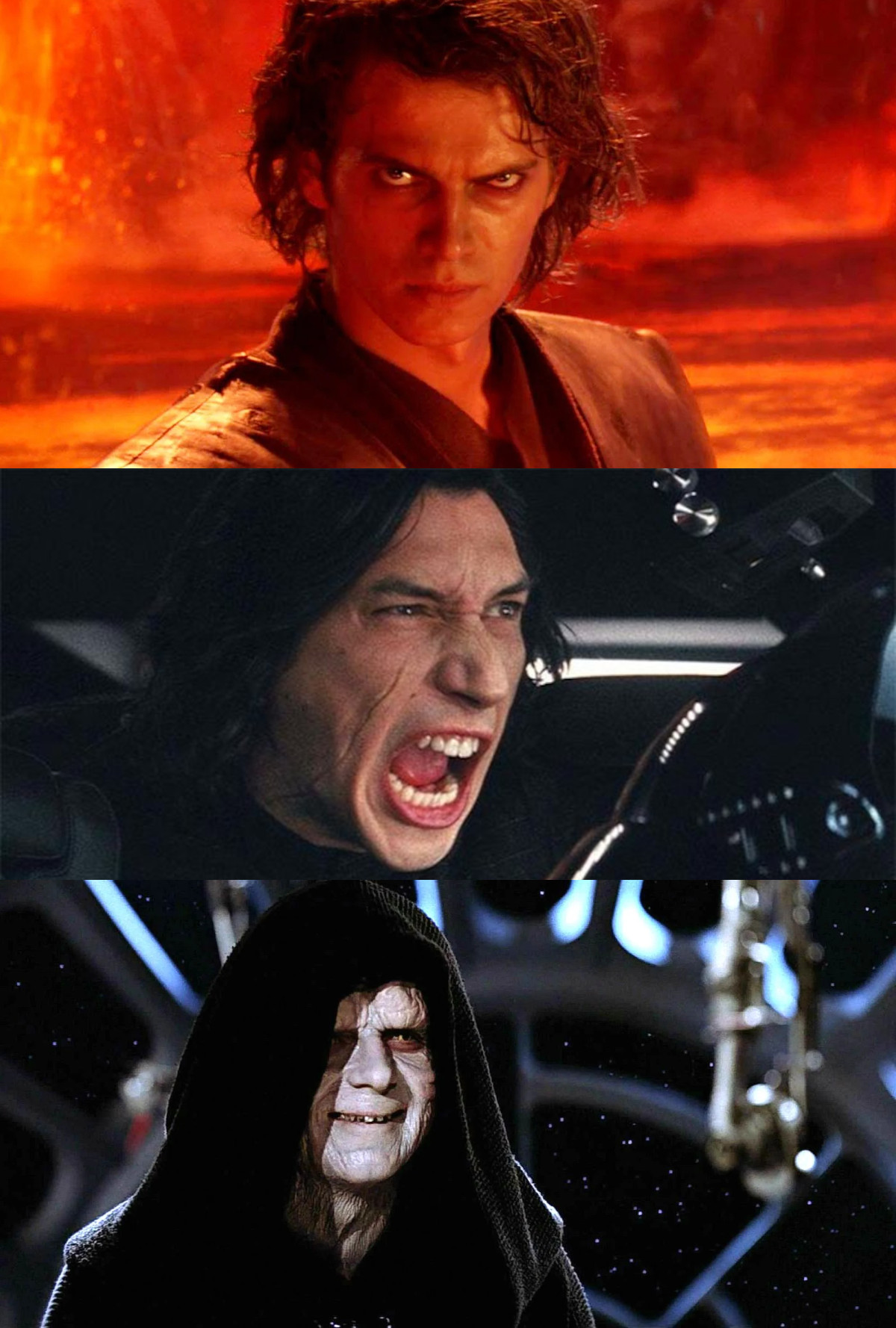 High Quality Three Generations of Star Wars Fans Blank Meme Template