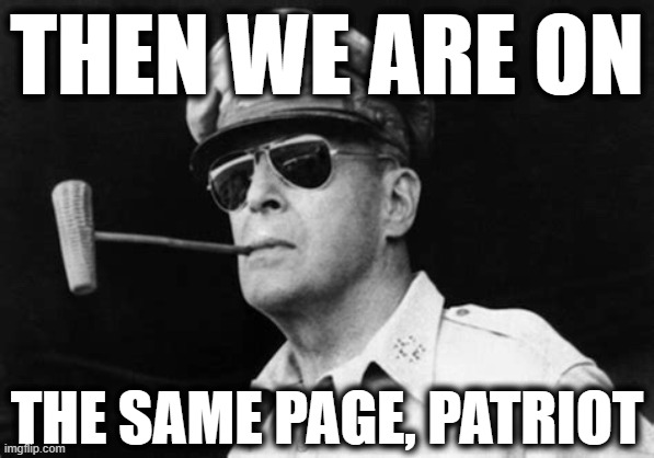 THEN WE ARE ON THE SAME PAGE, PATRIOT | made w/ Imgflip meme maker