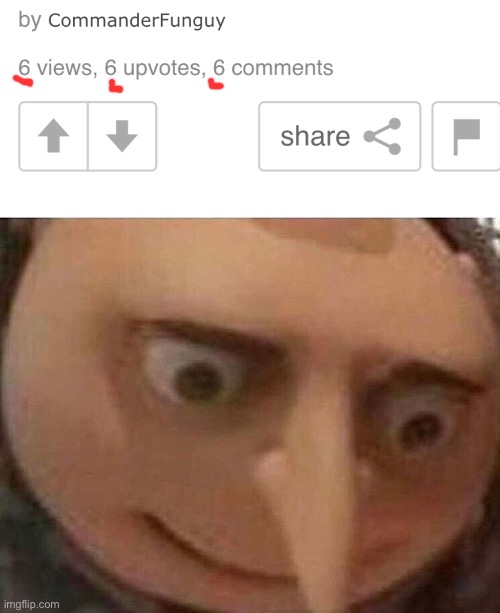 666... | image tagged in gru meme,666,uh oh | made w/ Imgflip meme maker