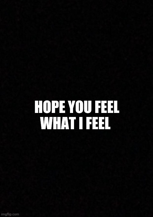 Blank  | WHAT I FEEL; HOPE YOU FEEL | image tagged in blank | made w/ Imgflip meme maker
