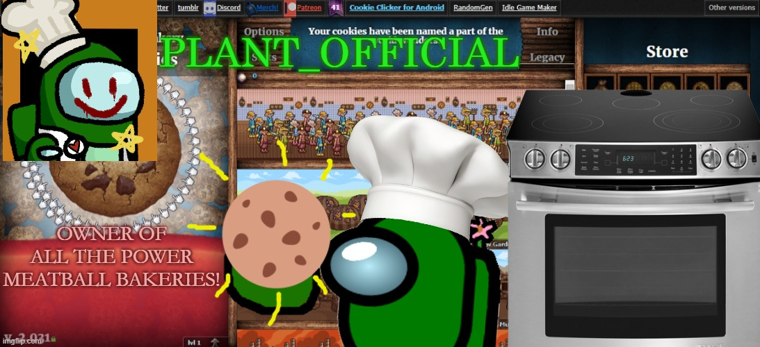 High Quality Plant_Official Cookie Clicker Template Blank Meme Template