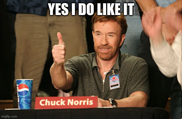 Chuck Norris Approves Meme | YES I DO LIKE IT | image tagged in memes,chuck norris approves,chuck norris | made w/ Imgflip meme maker