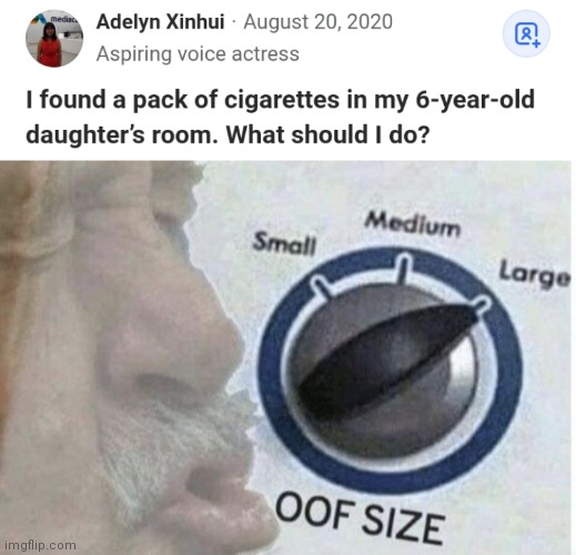 image tagged in oof size large | made w/ Imgflip meme maker