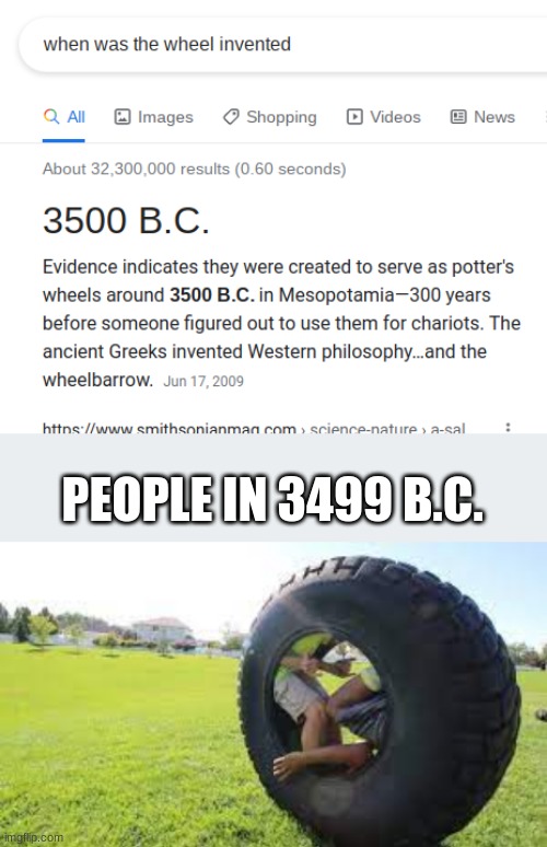 PEOPLE IN 3499 B.C. | made w/ Imgflip meme maker