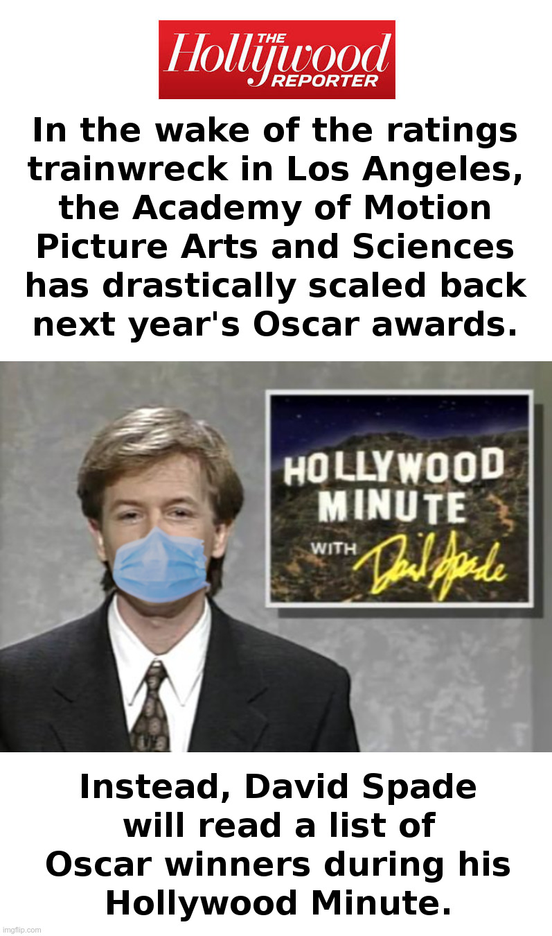 David Spade Tapped For 2022 Oscar Awards | image tagged in david spade hollywood minute,oscars,trainwreck,hollywood liberals,woke culture | made w/ Imgflip meme maker