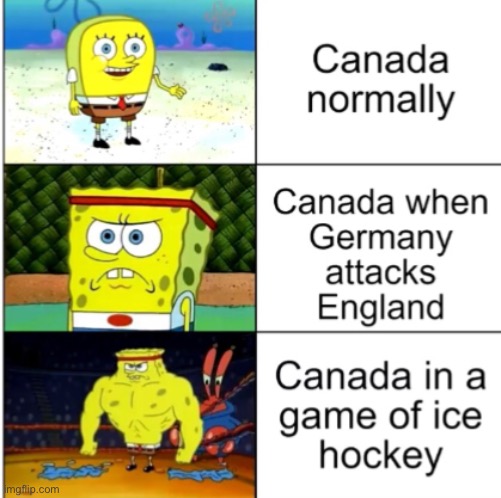 Canadian Sponge | image tagged in spongebob,upgraded strong spongebob,funny,canada | made w/ Imgflip meme maker