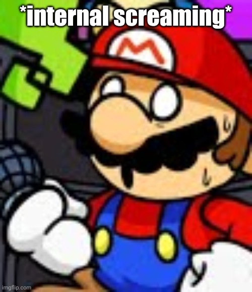 Mario what the fuck | *internal screaming* | image tagged in mario what the fuck | made w/ Imgflip meme maker