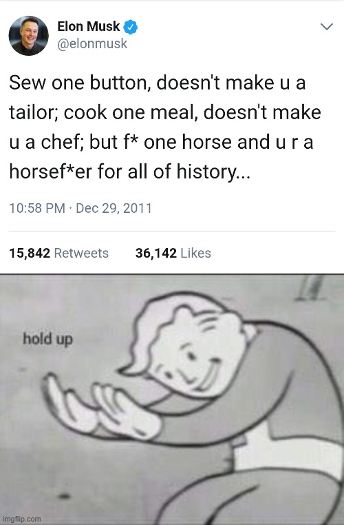 XDDDDDDDDDDDDD that made me laugh lmfaoo- | image tagged in fallout hold up | made w/ Imgflip meme maker
