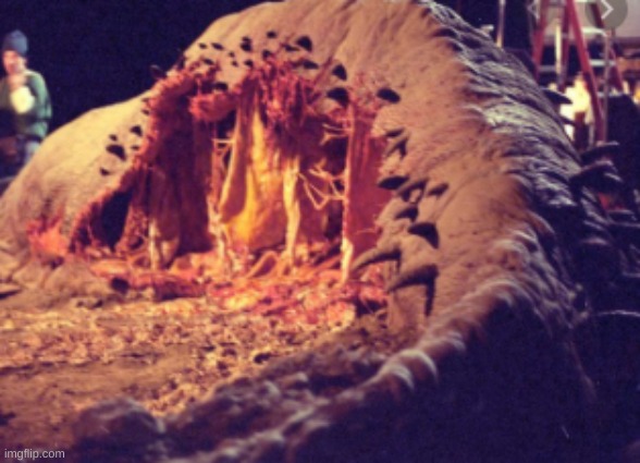 You see this in a dessert. | image tagged in dead graboid | made w/ Imgflip meme maker