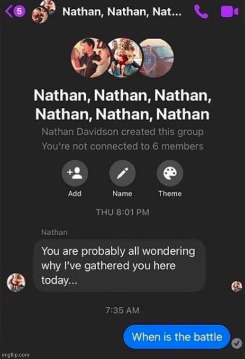 The Josh battle was won by Josh, now it's time for Nathan. | made w/ Imgflip meme maker