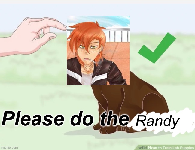 Please do the puppy | Randy | image tagged in please do the puppy | made w/ Imgflip meme maker