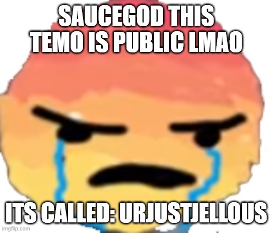I FOUND IT FINALY | SAUCEGOD THIS TEMO IS PUBLIC LMAO; ITS CALLED: URJUSTJELLOUS | image tagged in urjustjealous | made w/ Imgflip meme maker
