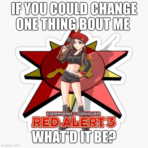 Natasha | IF YOU COULD CHANGE ONE THING BOUT ME; WHAT'D IT BE? | made w/ Imgflip meme maker