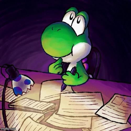 Yoshi finally does his taxes (I didn’t make this) | made w/ Imgflip meme maker