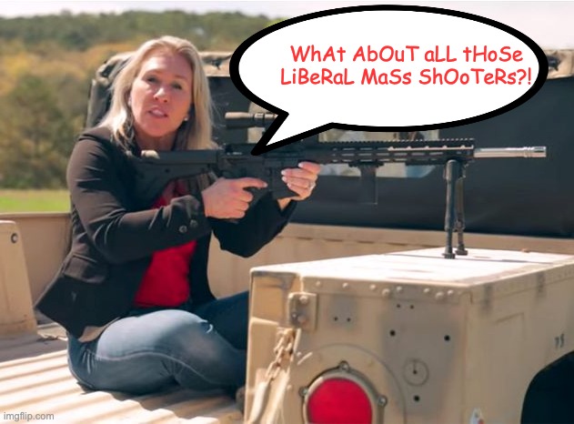 Q Crazy | WhAt AbOuT aLL tHoSe LiBeRaL MaSs ShOoTeRs?! | image tagged in q crazy | made w/ Imgflip meme maker