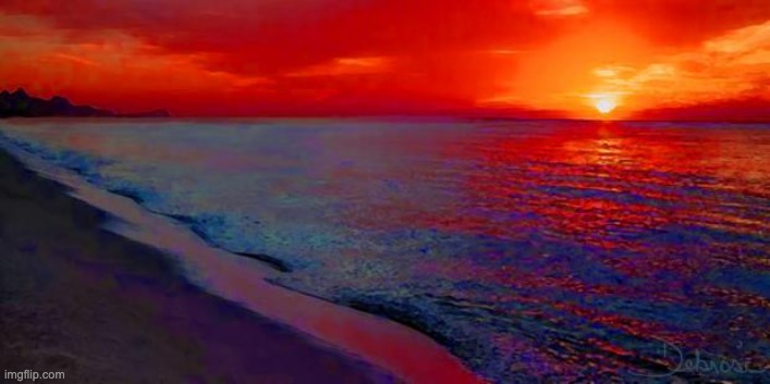 Ocean Sunset | image tagged in ocean sunset | made w/ Imgflip meme maker