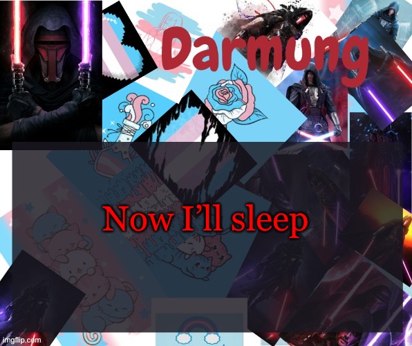 Darmug's announcement template | Now I’ll sleep | image tagged in darmug's announcement template | made w/ Imgflip meme maker