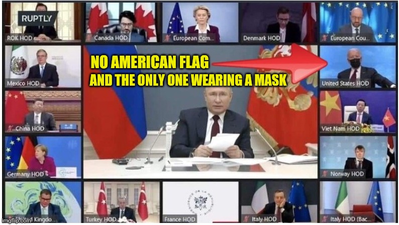 Unpatriotic globalist fake president biden with no Flag American Behind Him | NO AMERICAN FLAG; AND THE ONLY ONE WEARING A MASK | image tagged in american flag,traitor,joe biden,election fraud | made w/ Imgflip meme maker