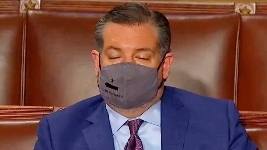 High Quality Sleepy Ted Cruz Blank Meme Template